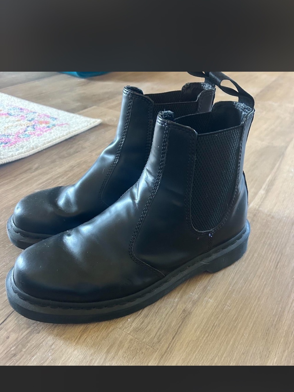 Dr. Martens Black Leather Chelsea Ankle Boots